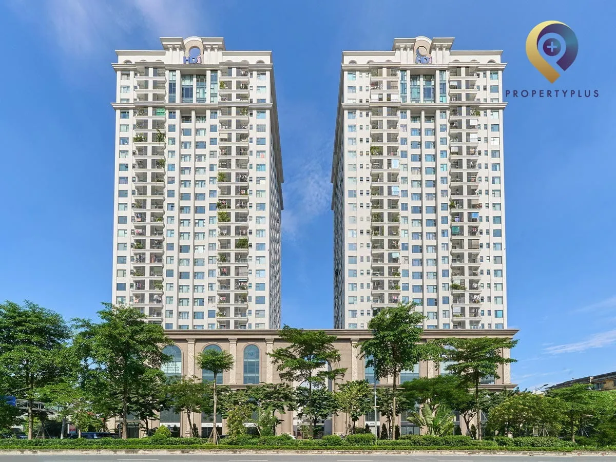 Toàn cảnh mặt ngoài tòa nhà HDI Tây Hồ tại Võ Chí Công